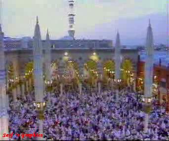 Peoples are gathered in Masjid-e-Nabvee
